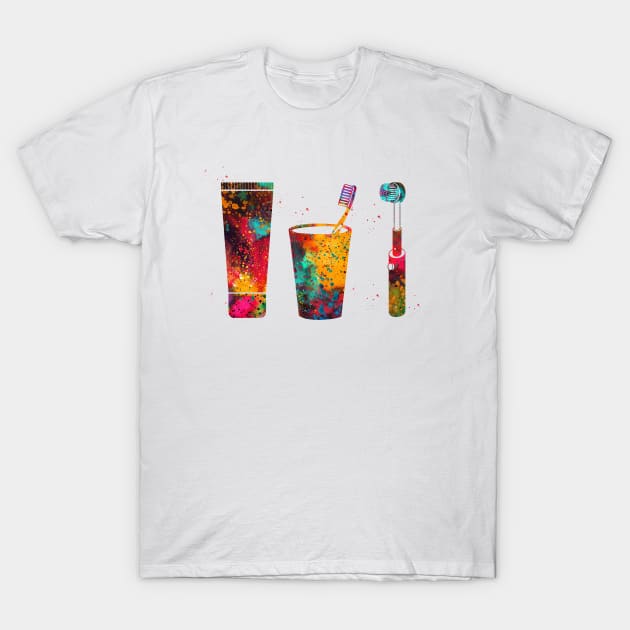 Dental care tools T-Shirt by erzebeth